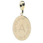 Toscana Italiana 18K Gold Plated Floral Detailed Initial Enhancer Pendant