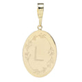 Toscana Italiana 18K Gold Plated Floral Detailed Initial Enhancer Pendant