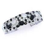 Gem Treasures Sterling Silver Choice of Gemstone Combo Cuff Bracelet