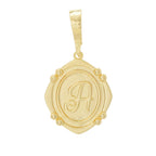 Toscana Italiana 18K Gold Plated Choice of Wax Seal Initial Enhancer Pendant
