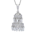 Gem Treasures 4.34ctw White Topaz Chandelier Pendant w/ 18"+2" Chain