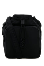 Saint Laurent Men Black Nylon Bucket Bag