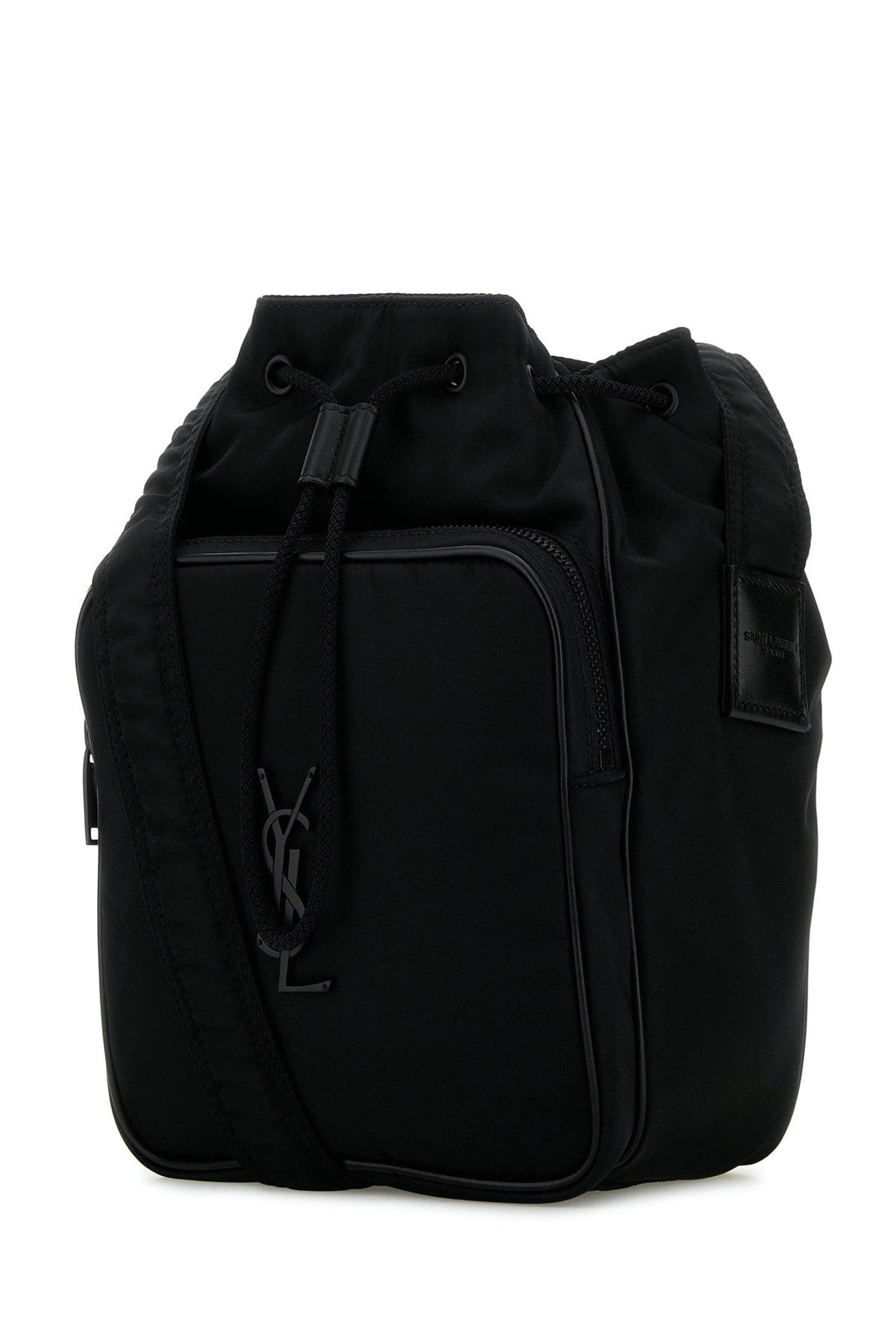 Saint Laurent Men Black Nylon Bucket Bag