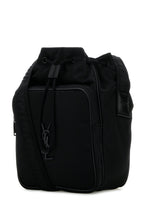 Saint Laurent Men Black Nylon Bucket Bag