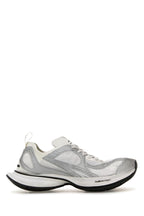 Balenciaga Men White Mesh And Rubber Circuit Sneakers