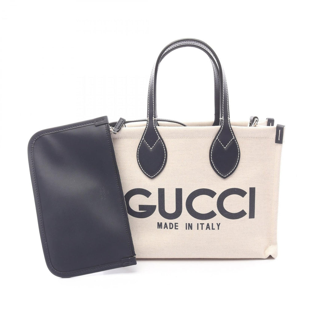 Gucci Print Mini Tote · Canvas Leather