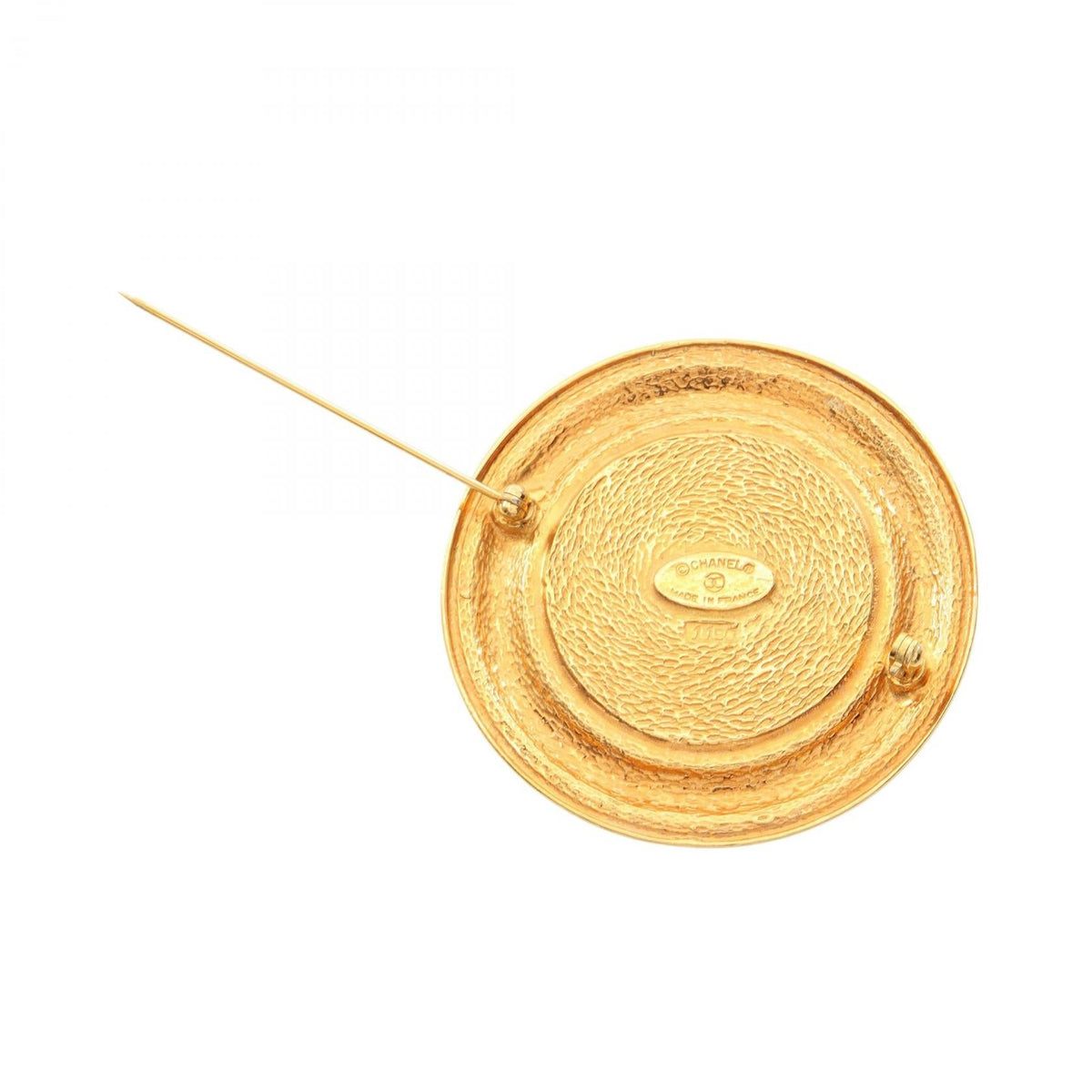 Chanel Cambon · CC Logo Brooch · Gold Plated
