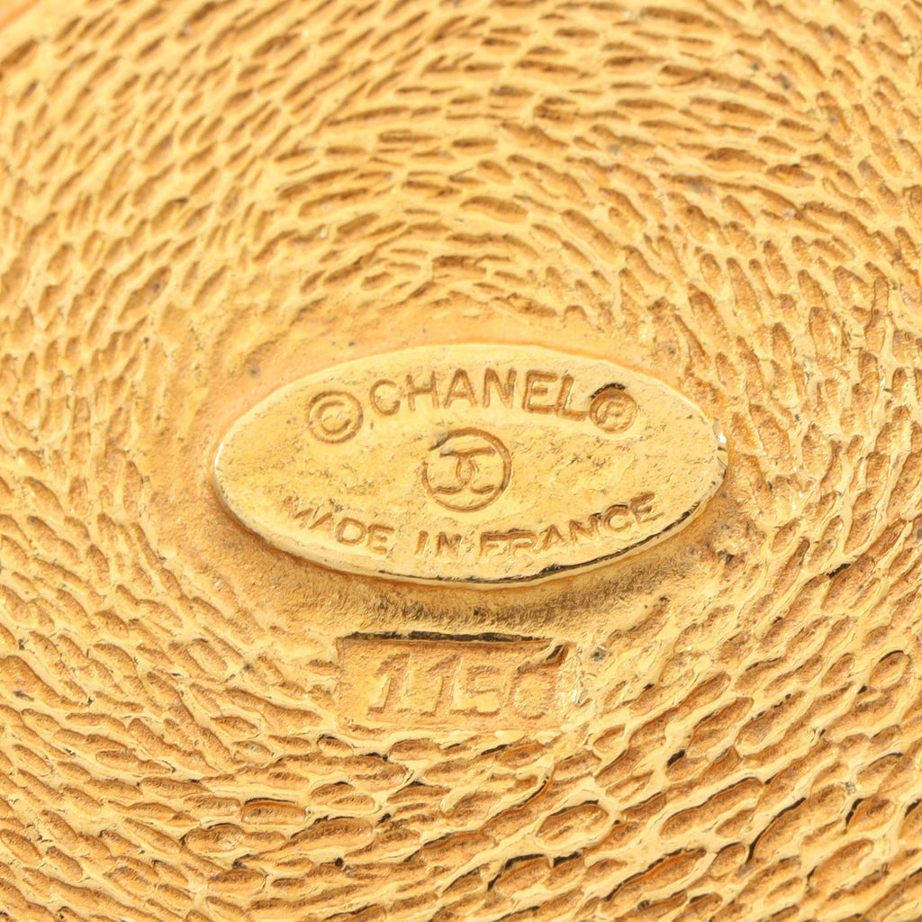 Chanel Cambon · CC Logo Brooch · Gold Plated