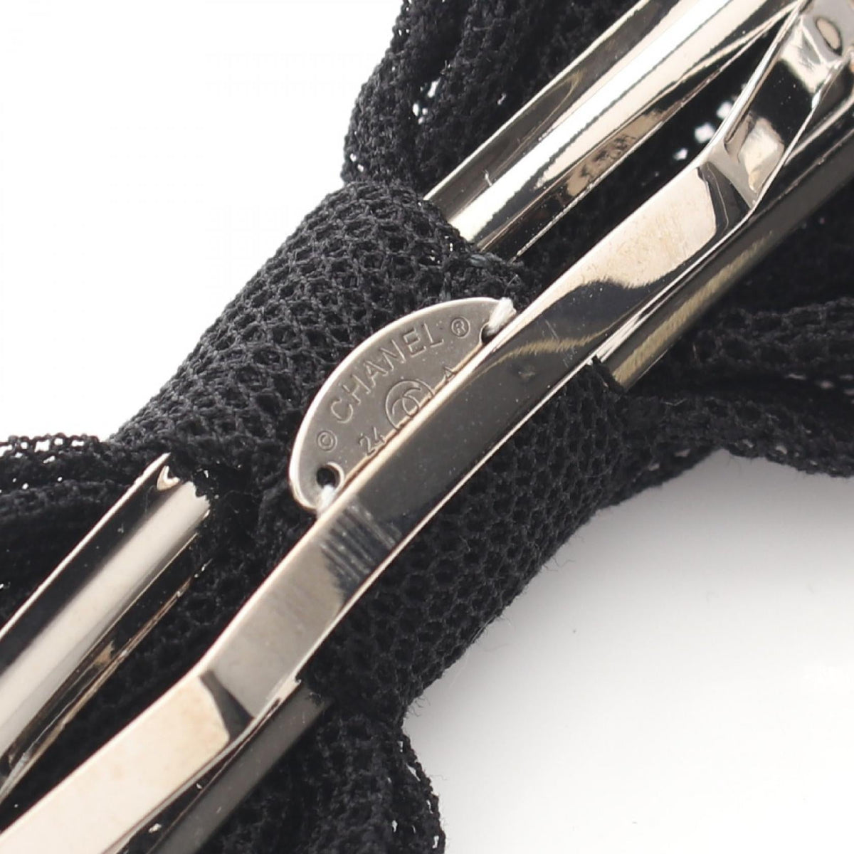 Chanel COCO Mark · Ribbon Barrette · Crystals