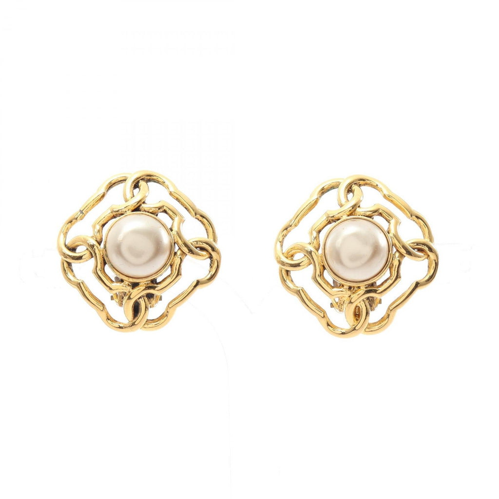 Chanel Chain Earrings · Pearl · Coco Mark