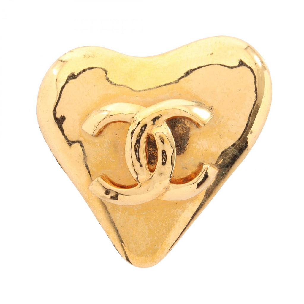 Chanel COCO Heart Brooch · Gold Plated