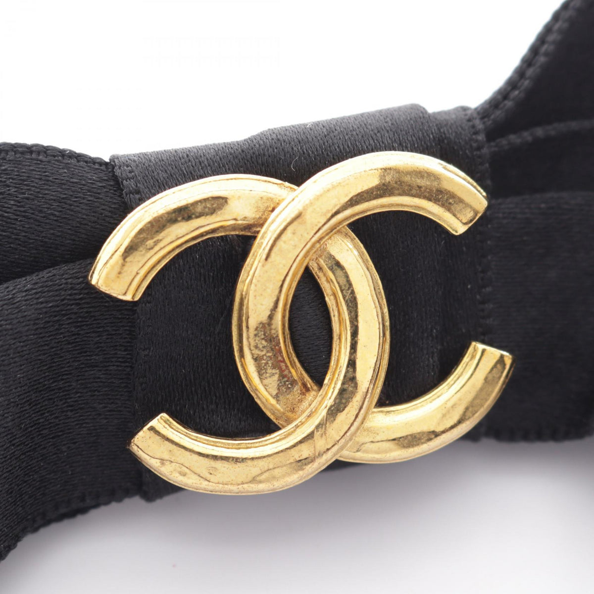 Chanel Vintage COCO Mark Ribbon Barrette