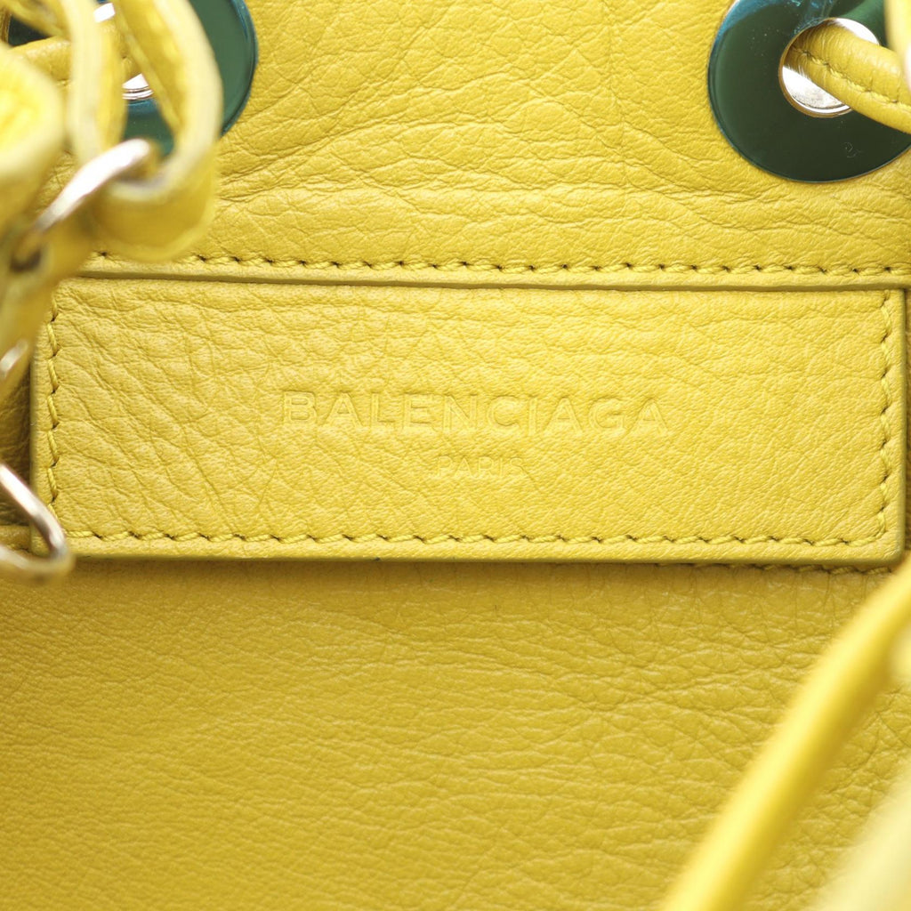 Balenciaga Paper Plate Bucket · Leather