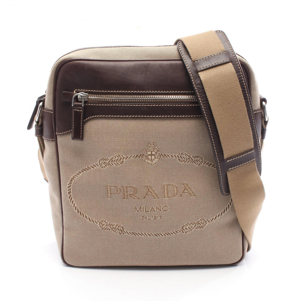 Prada Logo Jacquard · Canvas Leather