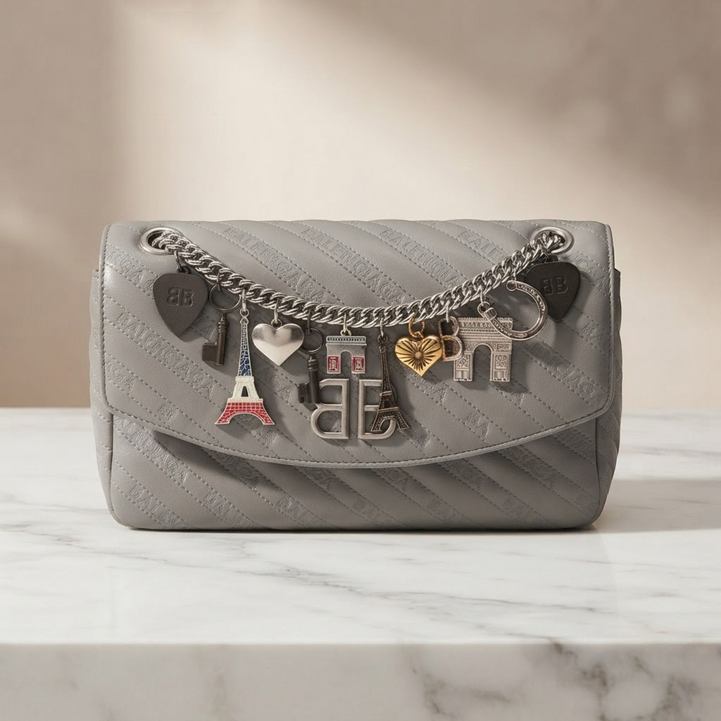 Balenciaga BB Round · Chain Shoulder · Leather