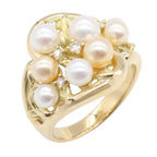 Tasaki Pearl & Diamond · 18K Yellow Gold Ring
