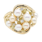 Tasaki Pearl & Diamond · 18K Yellow Gold Ring