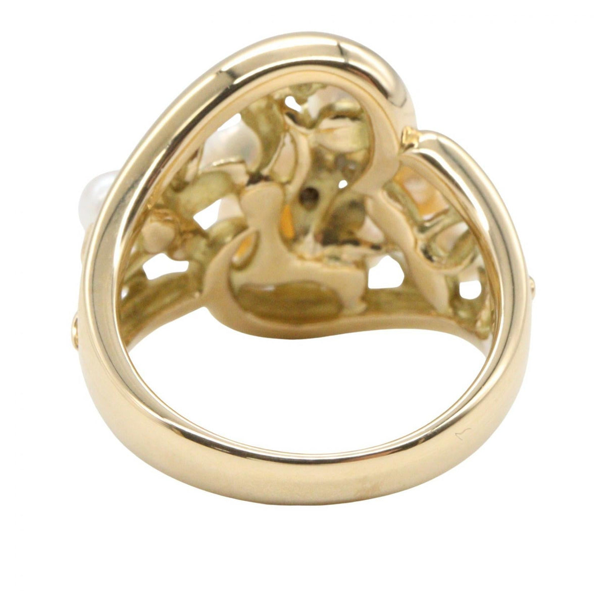 Tasaki Pearl & Diamond · 18K Yellow Gold Ring