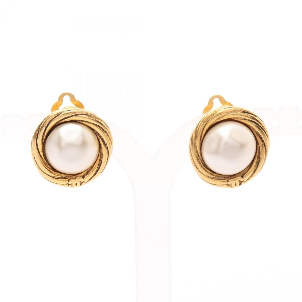 Chanel · Pearl Earrings · Gold Plated