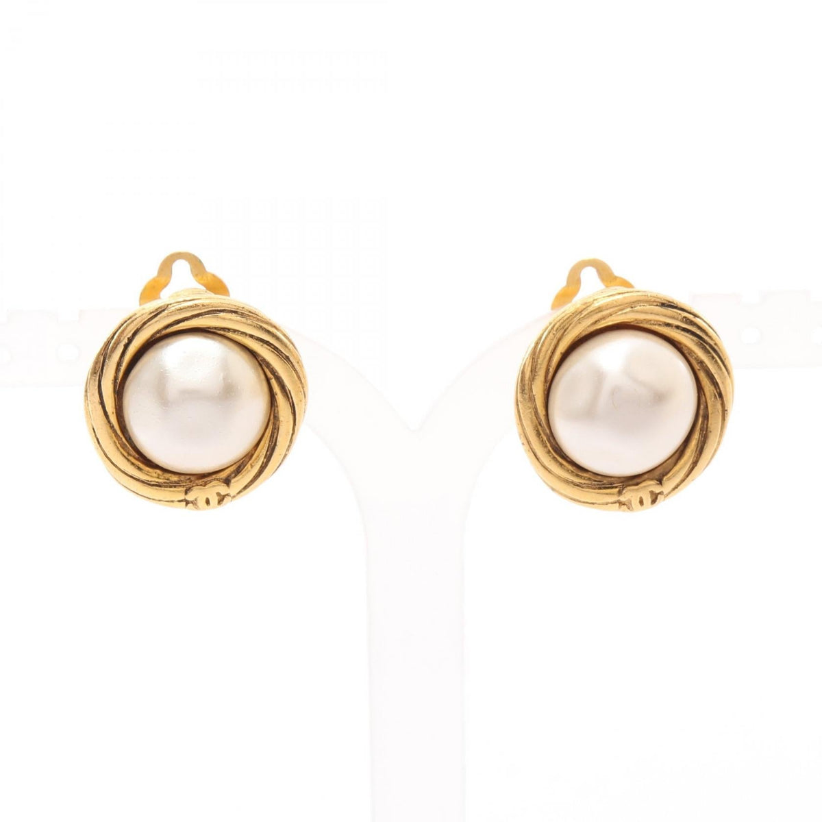 Chanel · Pearl Earrings · Gold Plated