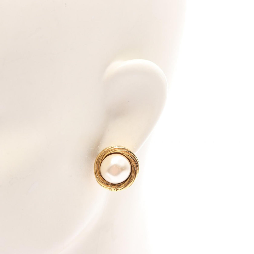Chanel · Pearl Earrings · Gold Plated