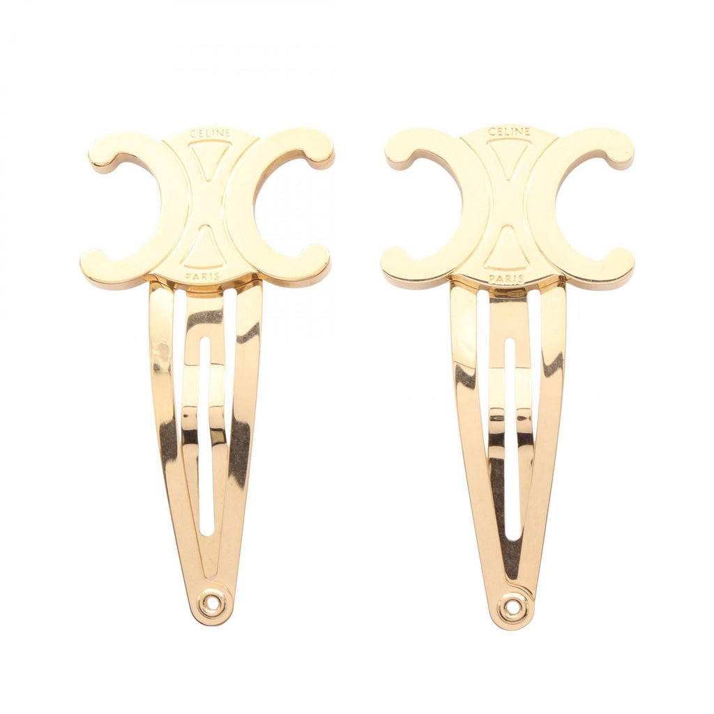Celine Triomphe Snap · Gold Plated