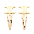 Celine Triomphe Snap · Gold Plated