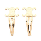 Celine Triomphe Snap · Gold Plated