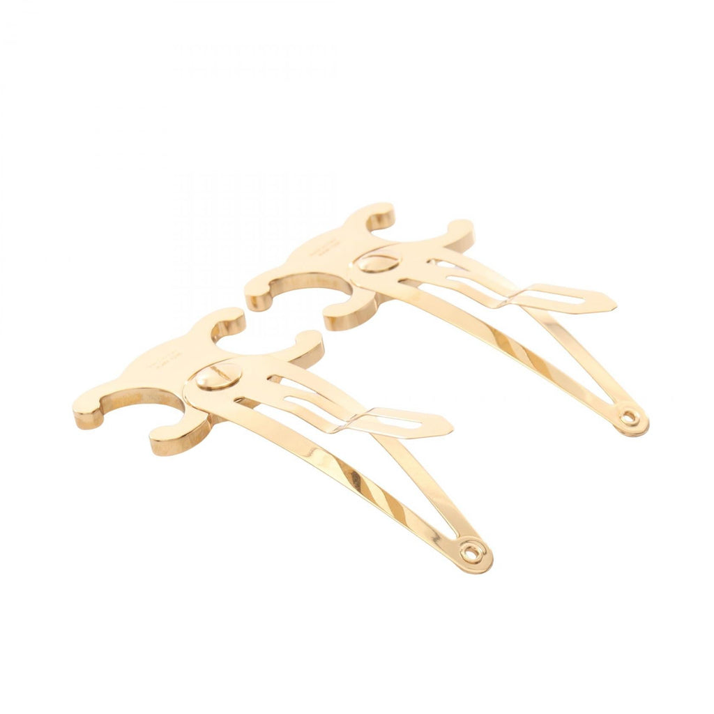 Celine Triomphe Snap · Gold Plated
