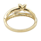 Mikimoto Pearl Diamond Ring · 18K Yellow Gold