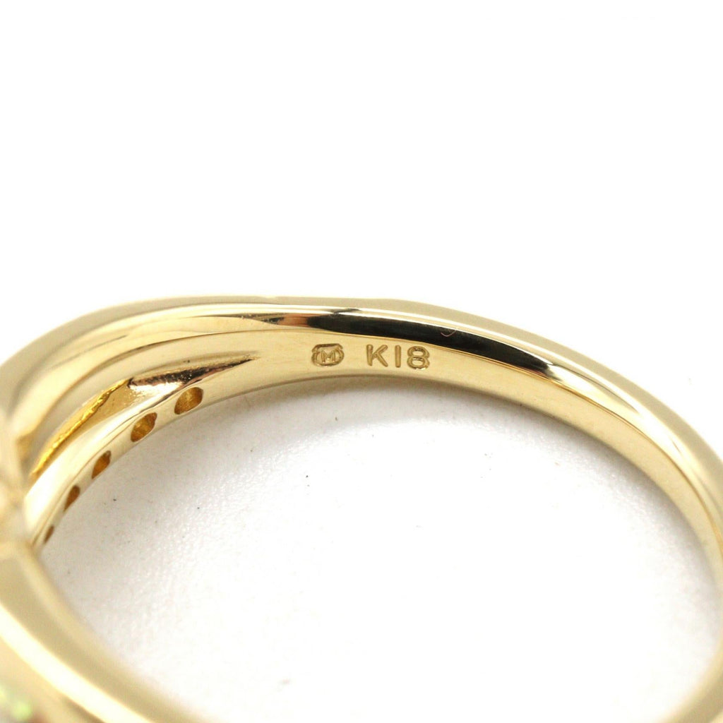 Mikimoto Pearl Diamond Ring · 18K Yellow Gold