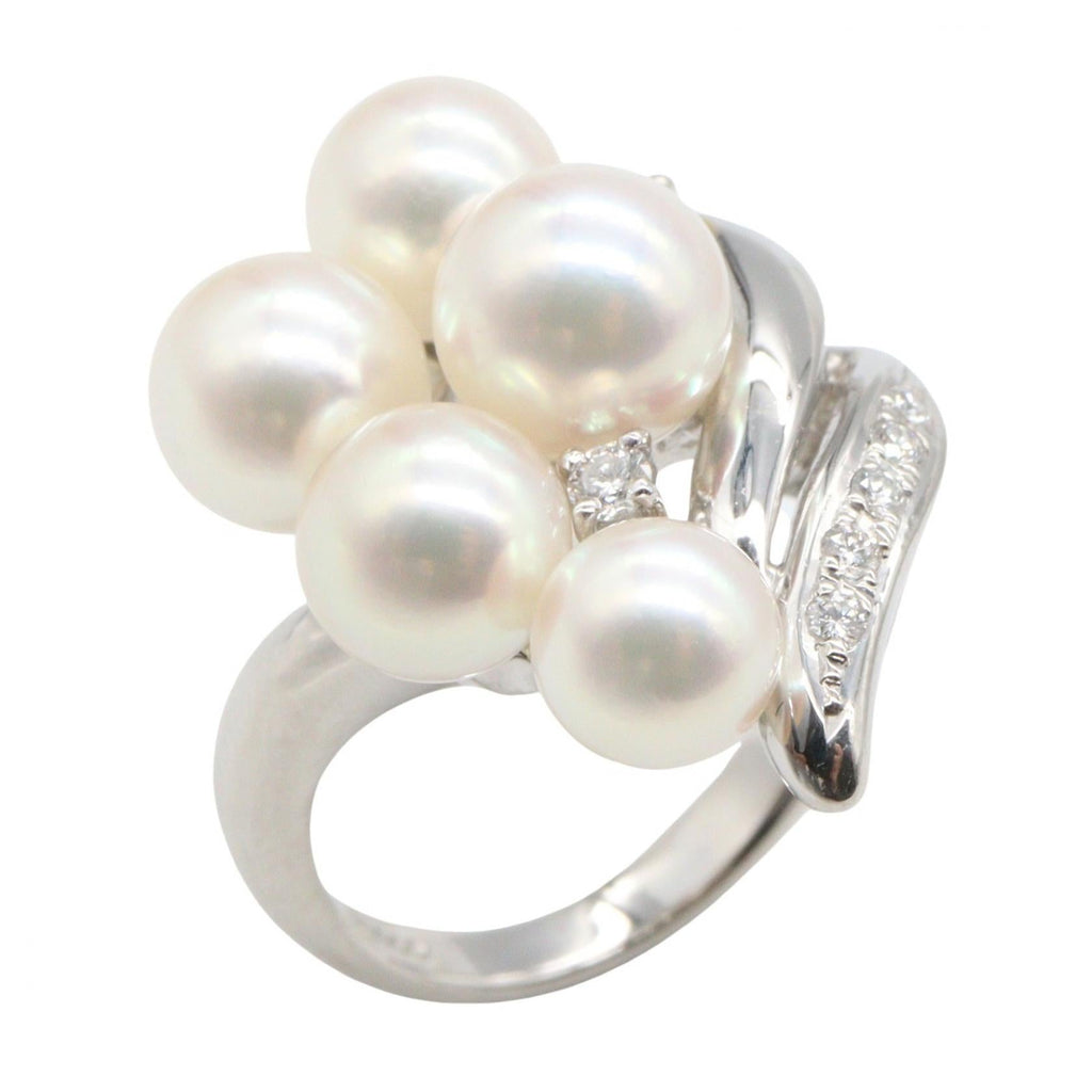 TASAKI Akoya Pearl · Platinum · Diamond Ring