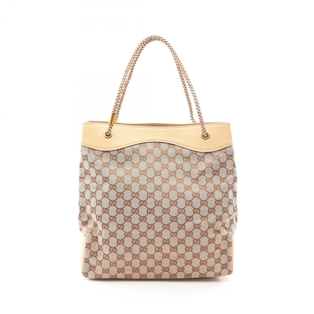 Gucci GG Canvas Tote · Leather Trim