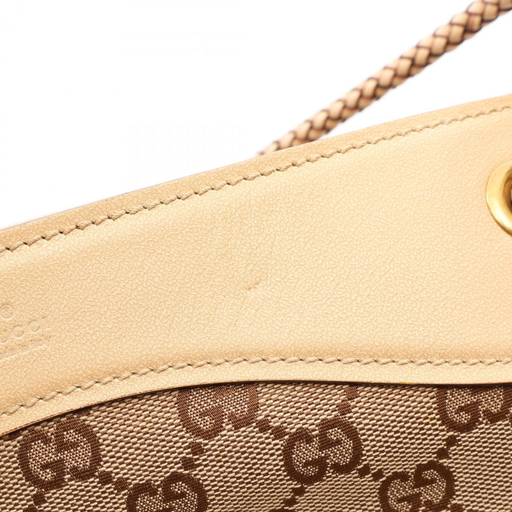 Gucci GG Canvas Tote · Leather Trim