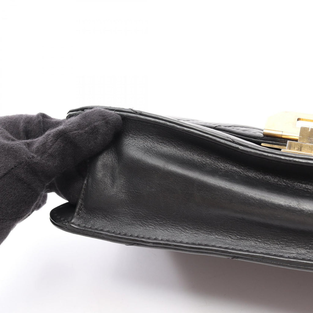 Chanel Bias Stitch · Leather · Gold Hardware