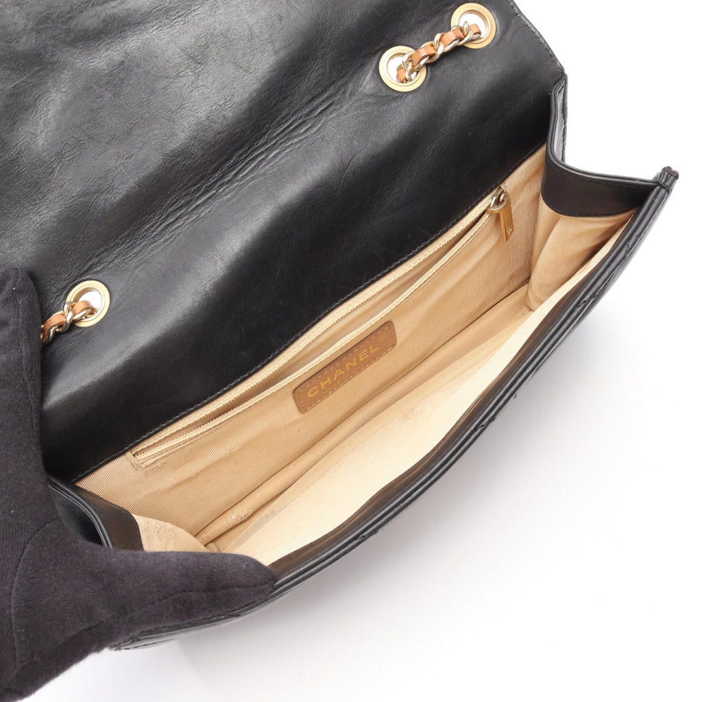 Chanel Bias Stitch · Leather · Gold Hardware