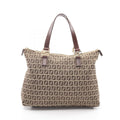 FENDI Zucchino · Canvas & Leather Tote