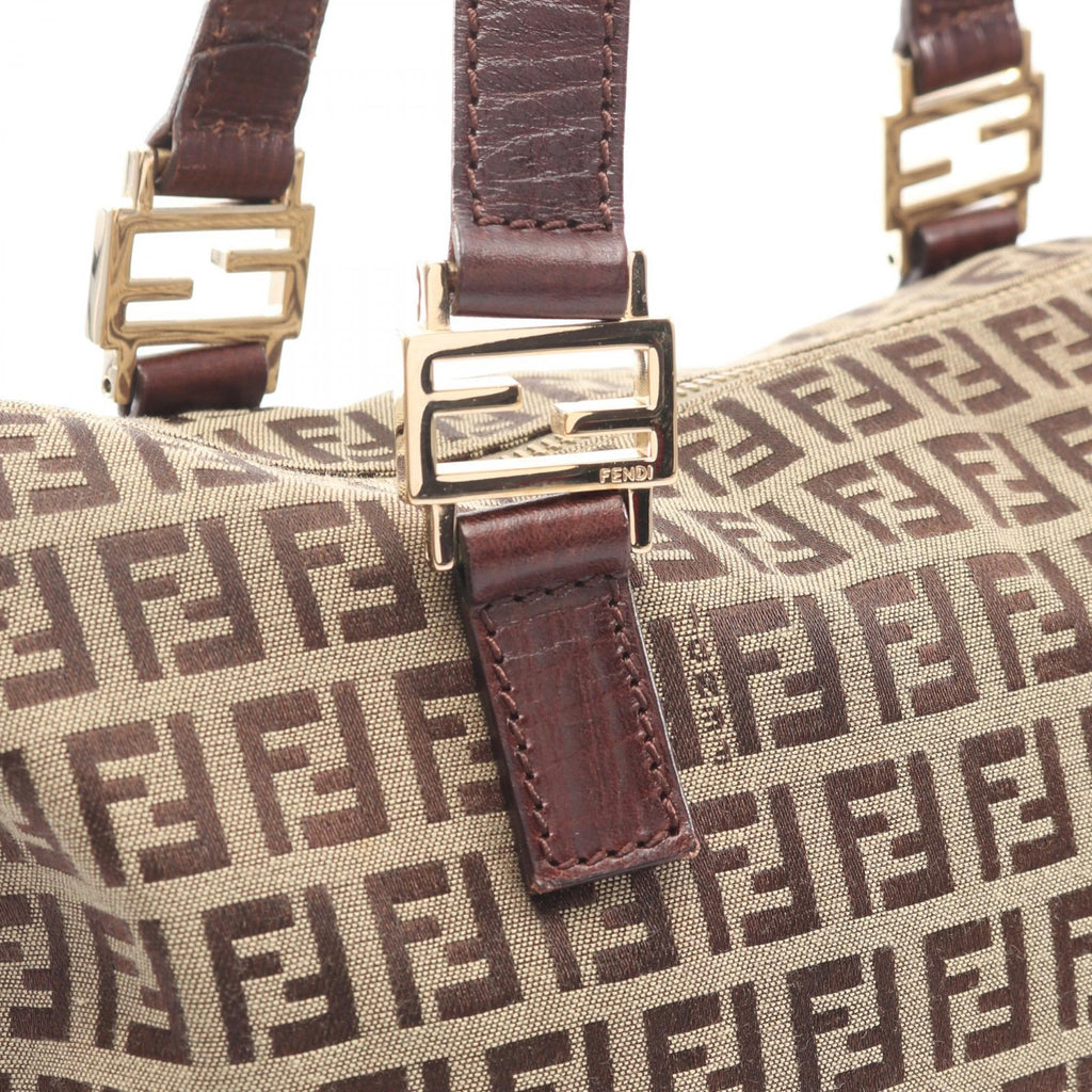 FENDI Zucchino · Canvas & Leather Tote