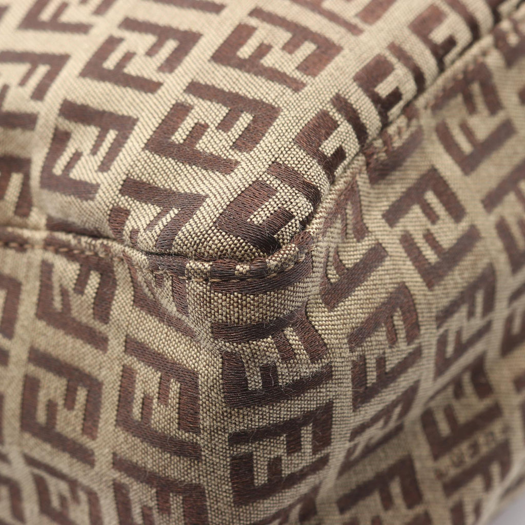 FENDI Zucchino · Canvas & Leather Tote