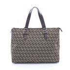 FENDI Zucchino · Canvas Leather Tote