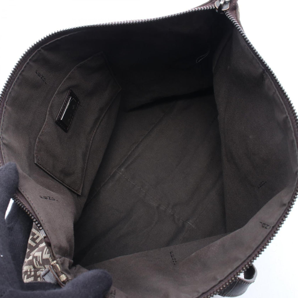 FENDI Zucchino · Canvas Leather Tote