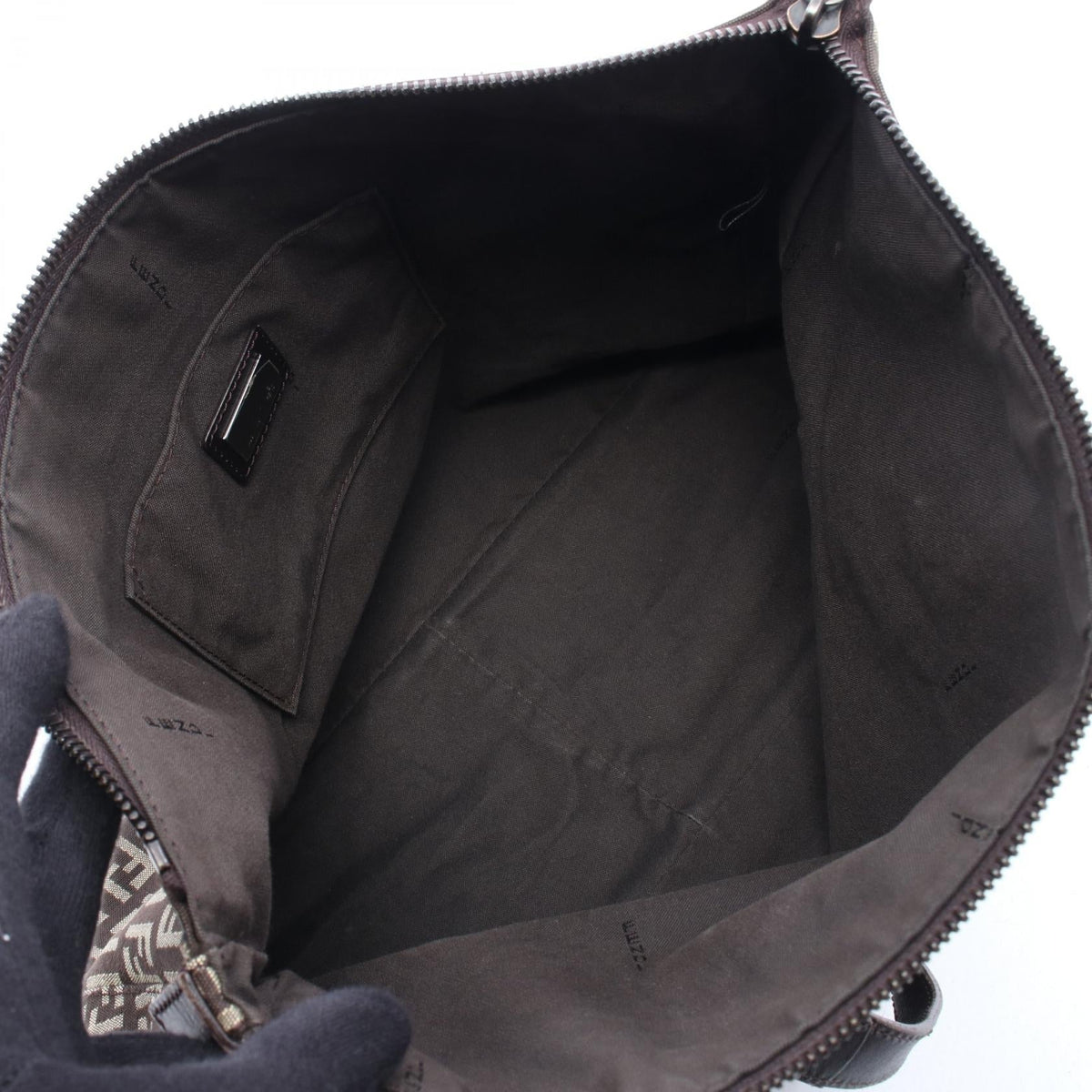 FENDI Zucchino · Canvas Leather Tote