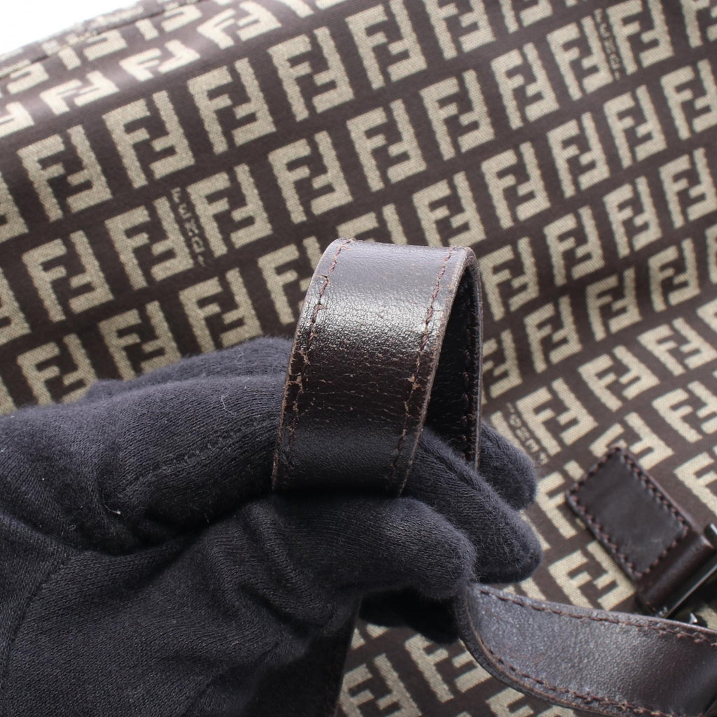 FENDI Zucchino · Canvas Leather Tote