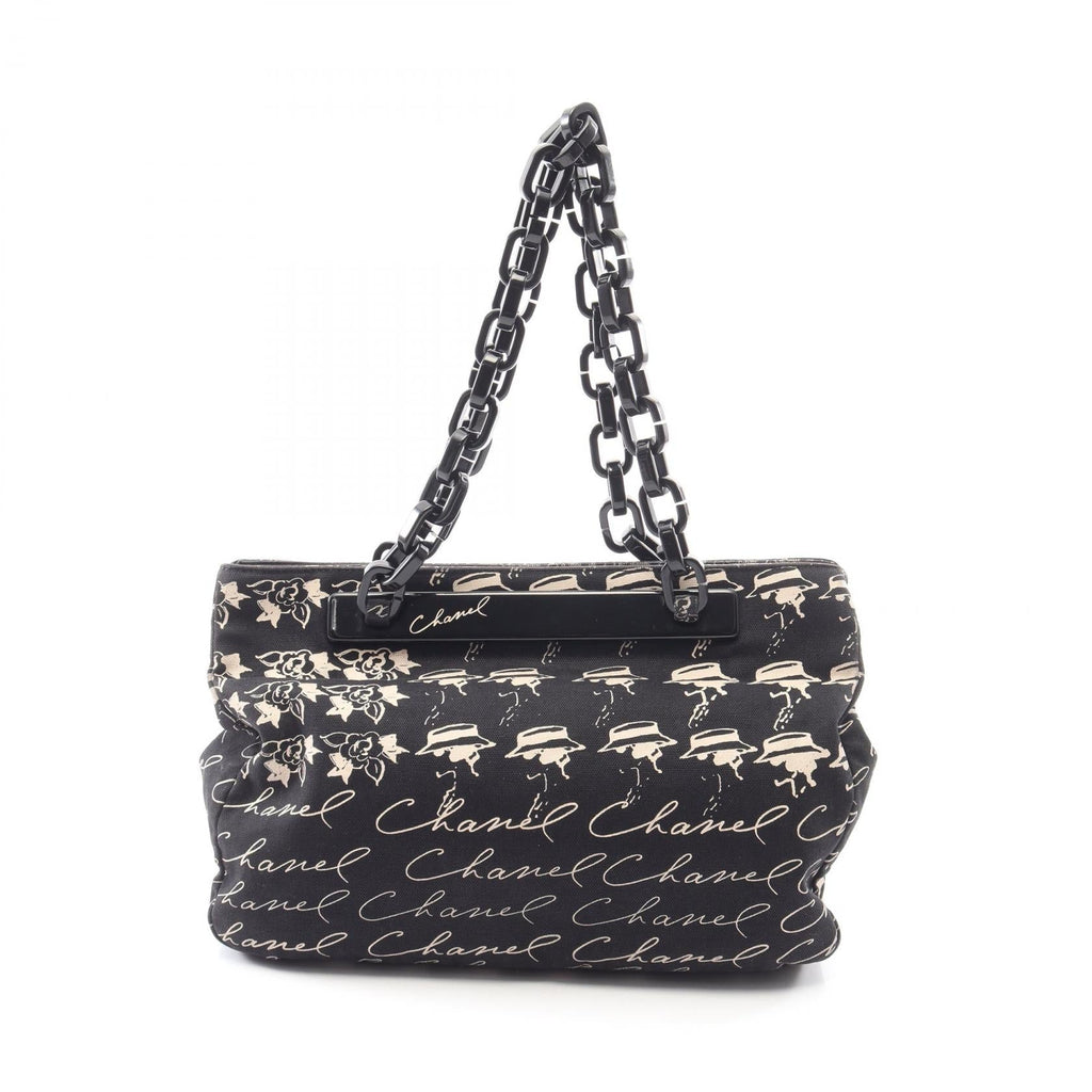 Chanel Camellia · Canvas Tote · Chain
