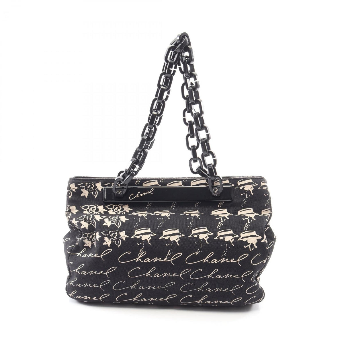 Chanel Camellia · Canvas Tote · Chain
