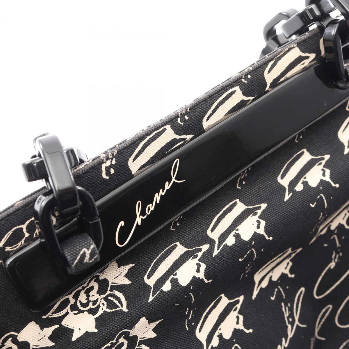 Chanel Camellia · Canvas Tote · Chain
