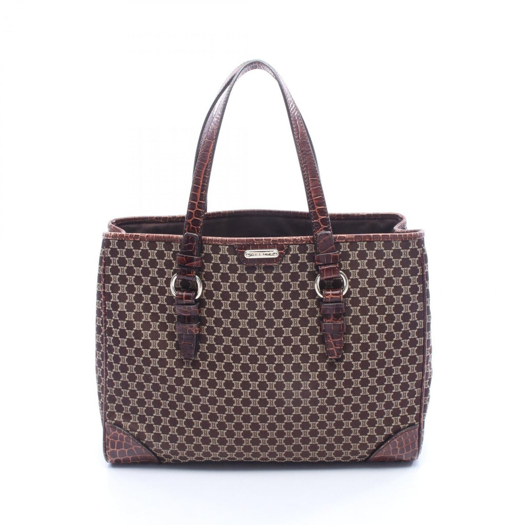 CELINE Macadam · Croco Embossed Tote