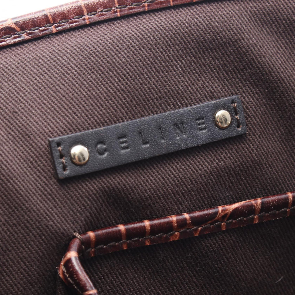 CELINE Macadam · Croco Embossed Tote