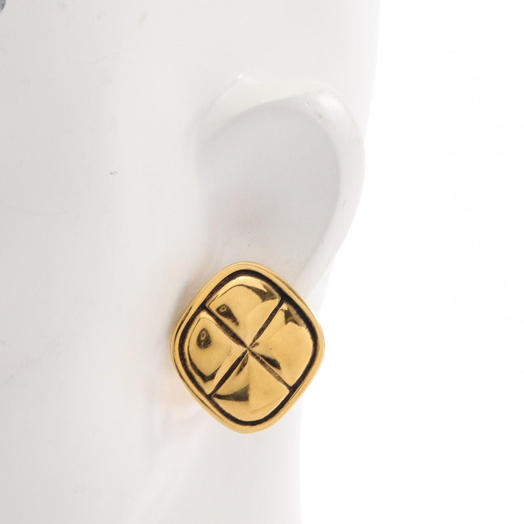 CHANEL Matelassé Earrings · Gold Plated