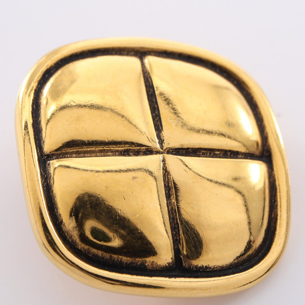 CHANEL Matelassé Earrings · Gold Plated